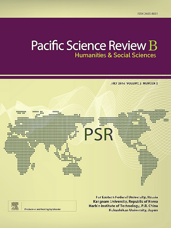 Go to journal home page - Pacific Science Review B Humanities and Social Sciences